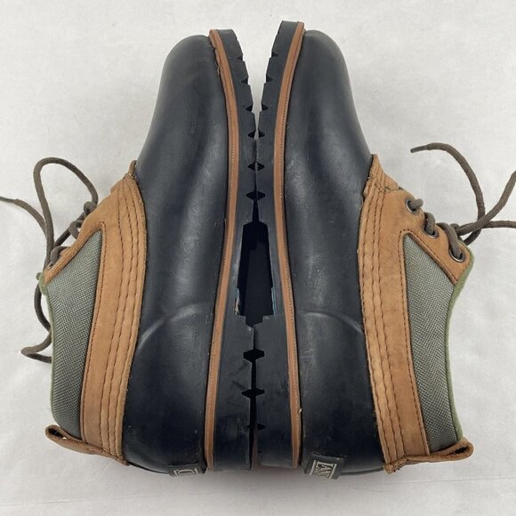 Lands End Duck Ankle Boots Women’s 7 Leather & Rubber Lace Up Shoes - Picture 4 of 12